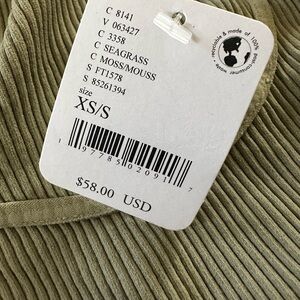 NWT. Free People Meg Seamless bodysuit in Moss. Xs/s